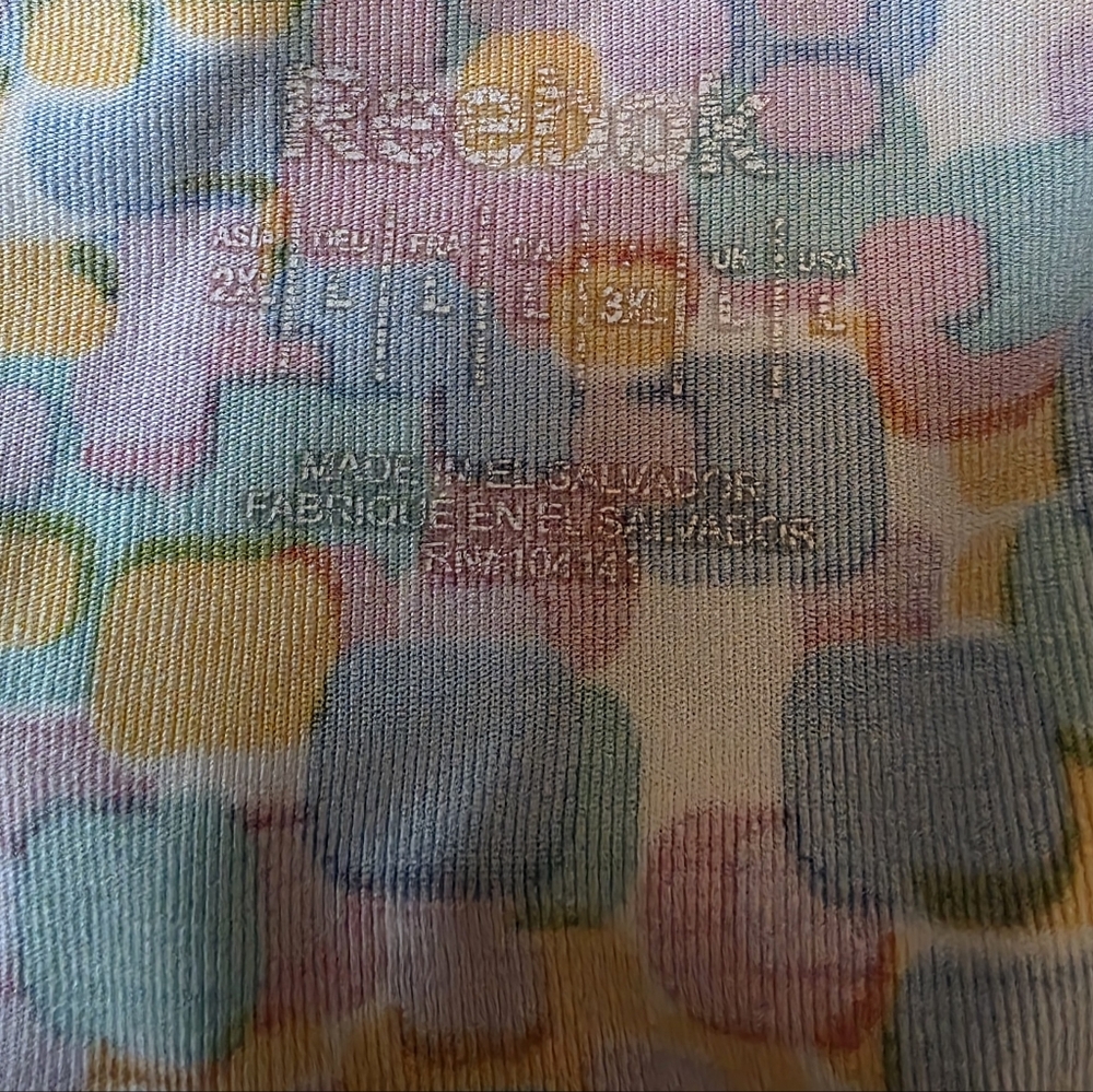 Reebok Colorful Confetti Racerback Sports Bra Size Large - Picture 2 of 5
